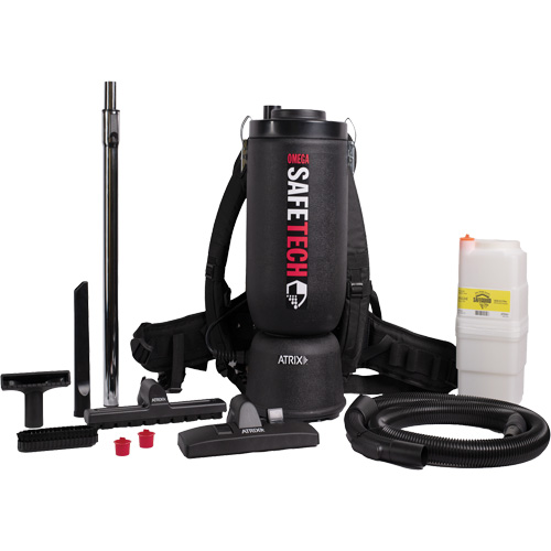 Omega SafeTech HEPA Backpack Vacuum Sécurité Médic