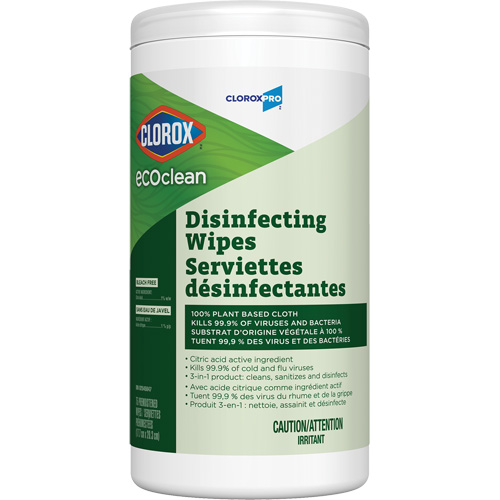 Lingettes d&eacute;sinfectantes EcoClean, 75 lingettes Sécurité Médic