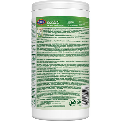 Lingettes d&eacute;sinfectantes EcoClean, 75 lingettes Sécurité Médic