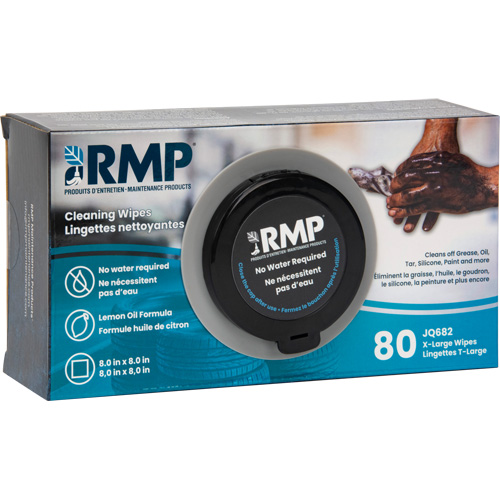 X-Large Cleaning Wipes, 80 Wipes, 8" x 8" Sécurité Médic