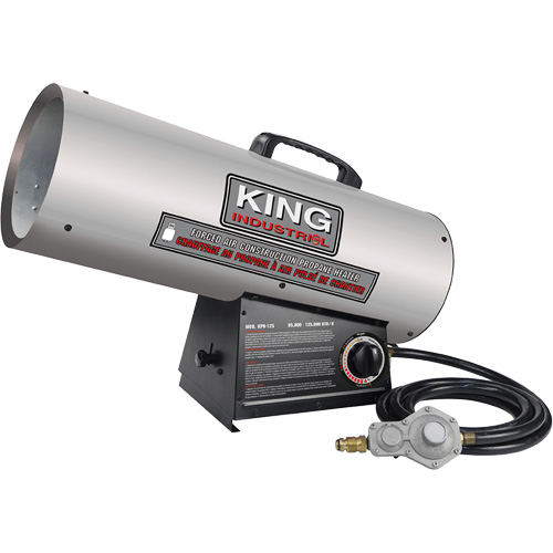 Forced Air Construction Heater, Contractor, Propane, 125000 BTU/H Sécurité Médic