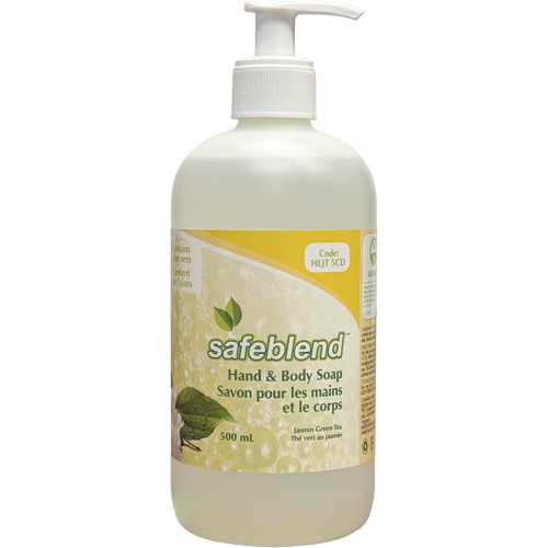 Savon pour les mains et le corps au th&eacute; vert et jasmin, Liquide, 500 ml, Parfum&eacute; Sécurité Médic