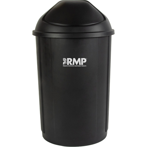Half-Round Garbage Bin with Lid, Polyethylene, 21 US gal. Sécurité Médic