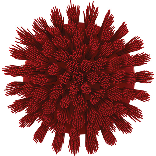 HyDrive Round Drill Brush, Extra Stiff Bristles, 3-1/10" Long, Red Sécurité Médic