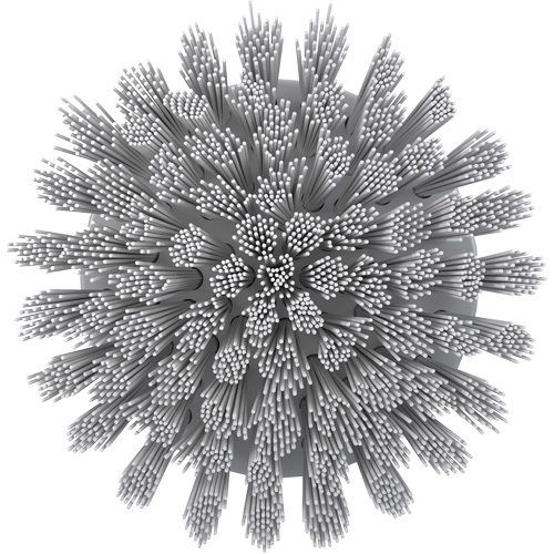 HyDrive Round Drill Brush, Extra Stiff Bristles, 3-1/10" Long, White Sécurité Médic
