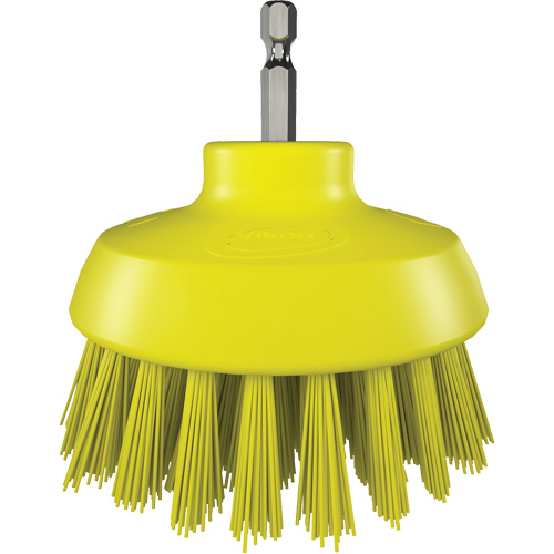 HyDrive Round Drill Brush, Extra Stiff Bristles, 3-1/10" Long, Yellow Sécurité Médic