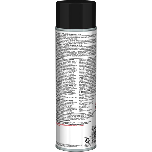 Nettoyant pour pi&egrave;ces de freins Pro Line avec tr&egrave;s faible teneur en COV, Canette a&eacute;rosol Sécurité Médic