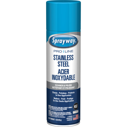 Pro Line Stainless Steel Cleaner & Polish, 15 oz., Aerosol Can Sécurité Médic