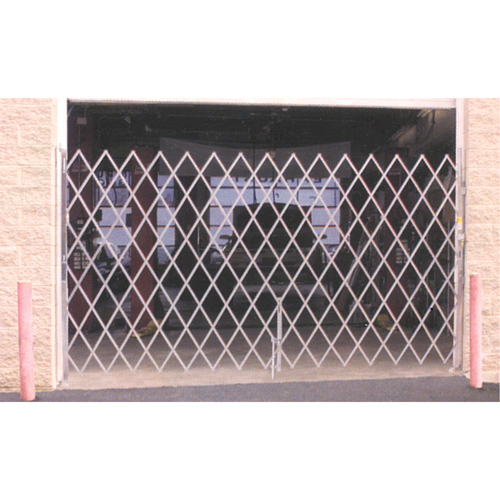 Galvanized Folding Security Gates, Fixed Single Folding, 4' L x 6' H Expanded Sécurité Médic
