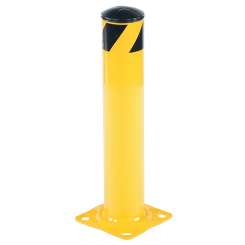 Safety Bollard, Steel, 24" H x 4.5" W, Yellow Sécurité Médic