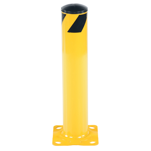Safety Bollard, Steel, 24" H x 4.5" W, Yellow Sécurité Médic