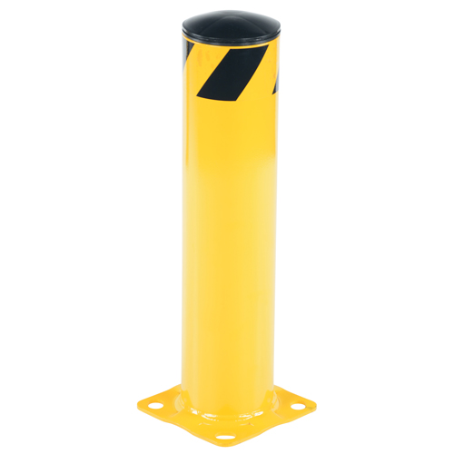 Safety Bollard, Steel, 24" H x 5-1/2" W, Yellow Sécurité Médic