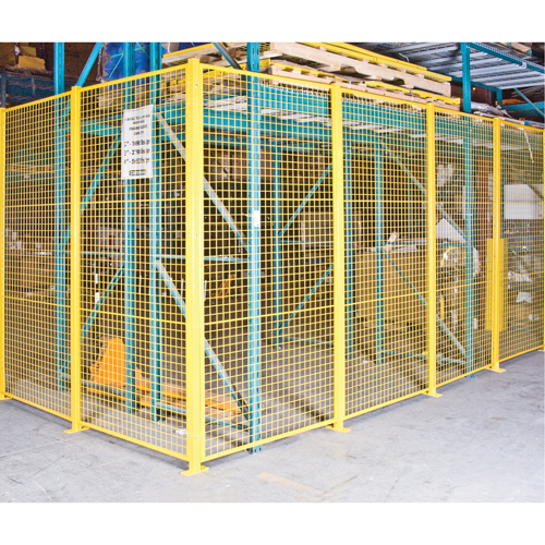 Wire Mesh Partition Components - Universal Posts, 12-1/4' H Sécurité Médic