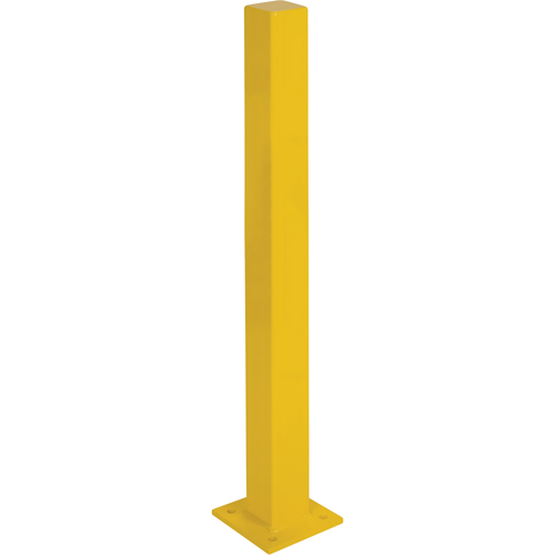 Butoirs robustes, Acier, 48" h x 4" la, Jaune Sécurité Médic