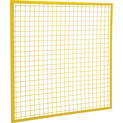 Composantes pour partitions & cloisons grillag&eacute;es - Panneaux, 4' h x 4' la, Jaune Sécurité Médic