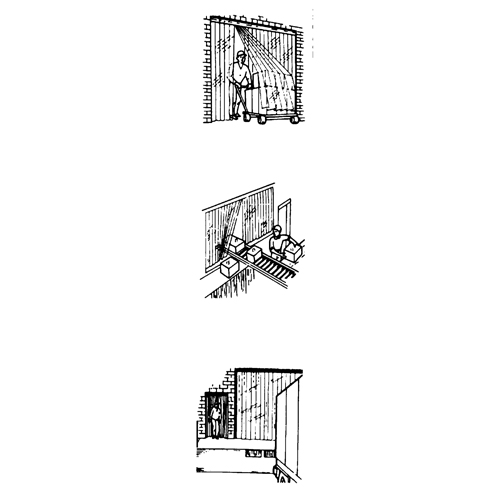 Strip Curtain Doors, 4' x 7' Door Opening, 8" Strip Width, 0.080" Strip Thickness Sécurité Médic