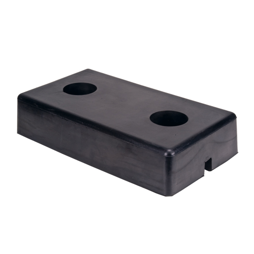 Molded Dock Bumpers, Rubber, 18" W x 4" D x 10" H Sécurité Médic
