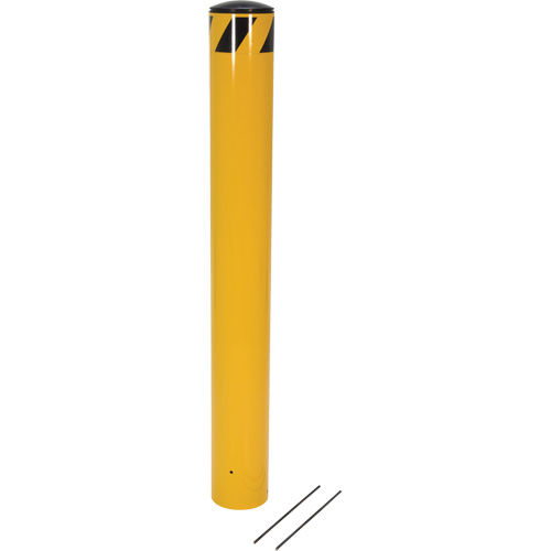 Bornes &agrave; couler, Acier, 48-1/2" h x 5-9/16" la, Jaune Sécurité Médic