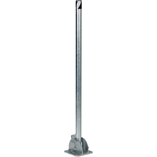 Butoirs repliables, Acier, 42" h x 1-3/4" la, Argent Sécurité Médic