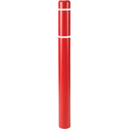 Capuchons en polyethylene pour borne de protection, 6-5/8" dia. x 72" l, Rouge Sécurité Médic