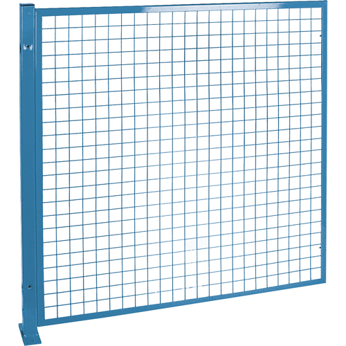 Protecteurs de p&eacute;rim&egrave;tre - Style treillis m&eacute;tallique, 4' h x 4' la, Bleu Sécurité Médic