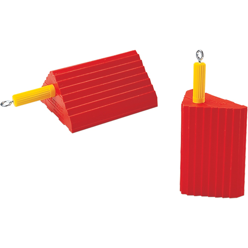 General Purpose Wheel Chocks, Polyurethane, Orange, 10" W x 8-1/2" D x 5" H Sécurité Médic