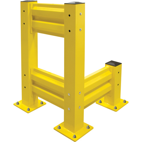 Barri&egrave;re de s&eacute;curit&eacute; de qualit&eacute; industrielle, Acier, 19" lo x 12" h, Jaune s&eacute;curit&eacute; OSHA Sécurité Médic