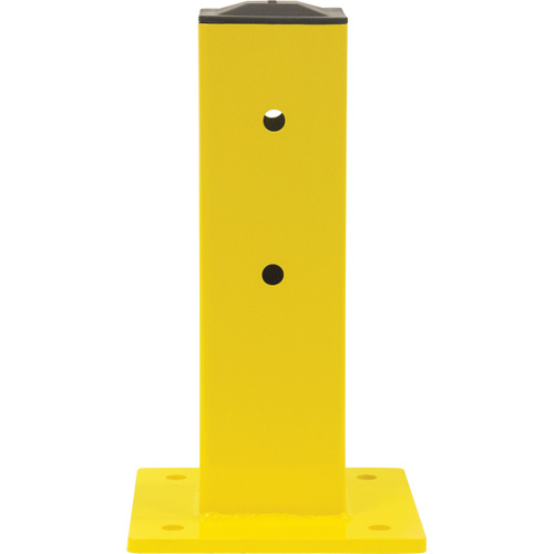 Poteau pour barri&egrave;re de s&eacute;curit&eacute;, Acier, 5" lo x 17" h, Jaune s&eacute;curit&eacute; OSHA Sécurité Médic