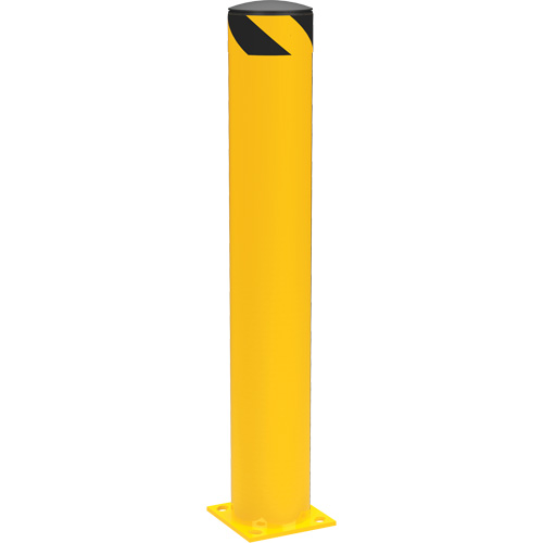 Bornes de s&eacute;curit&eacute; tubulaire, Acier, 42" h x 6-5/8" la, Jaune Sécurité Médic