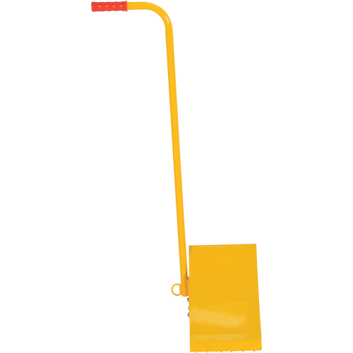 Cale de roue avec poign&eacute;e ergonomique, Acier, Jaune, 8" la x 10-3/4" p x 9-1/8" h Sécurité Médic
