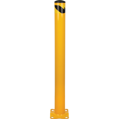 Bollard, Steel, 48" H x 4-1/2" W, Yellow Sécurité Médic