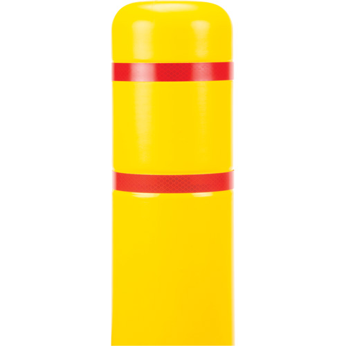 Polyethylene Bollard Cover, 4-1/2" Dia. x 52" L, Red/Yellow Sécurité Médic