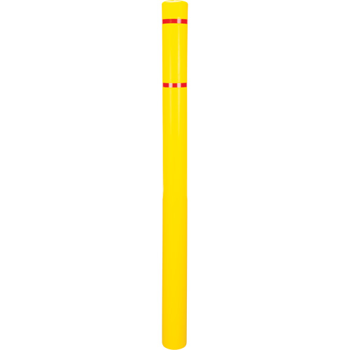 Polyethylene Bollard Cover, 4-1/2" Dia. x 64" L, Red/Yellow Sécurité Médic