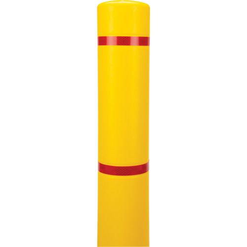 Polyethylene Bollard Cover, 4-1/2" Dia. x 64" L, Red/Yellow Sécurité Médic
