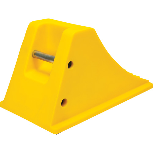 Wheel Chocks with Rubber Tread, Polyurethane, Yellow, 11-1/4" W x 21" D x 12-1/4" H Sécurité Médic