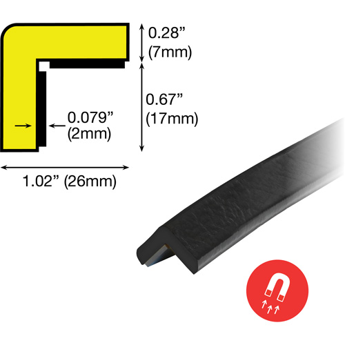 Magnetic E Profile Magnetic 1M Corner Protection Bumper Guard Sécurité Médic