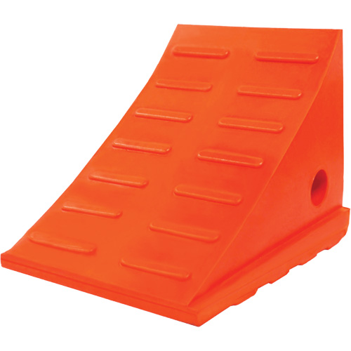 15 Ton General Purpose Wheel Chock, Urethane, Orange Sécurité Médic