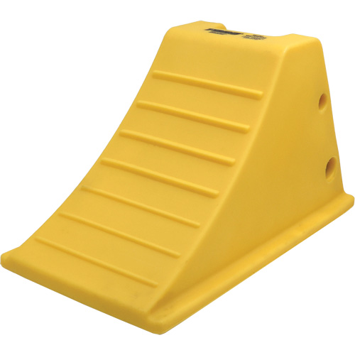 75 Ton Large Equipment Wheel Chock with Aluminum Cleats, Urethane, Yellow Sécurité Médic