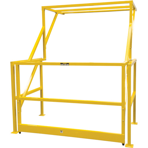 Barri&egrave;re de s&eacute;curit&eacute; pour mezzanine, 70" lo x 77" ha, 78" &eacute;lev&eacute;e, Jaune Sécurité Médic