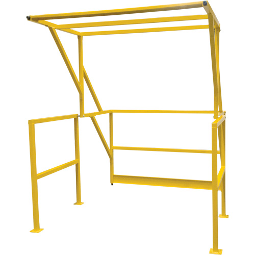 Barri&egrave;re de s&eacute;curit&eacute; pour mezzanine, 70" lo x 77" ha, 78" &eacute;lev&eacute;e, Jaune Sécurité Médic