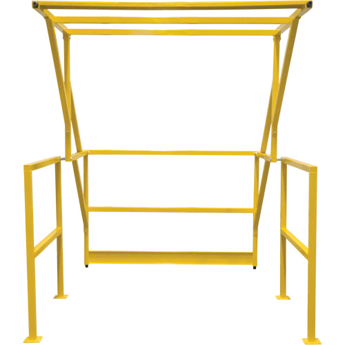 Barri&egrave;re de s&eacute;curit&eacute; pour mezzanine, 70" lo x 77" ha, 78" &eacute;lev&eacute;e, Jaune Sécurité Médic
