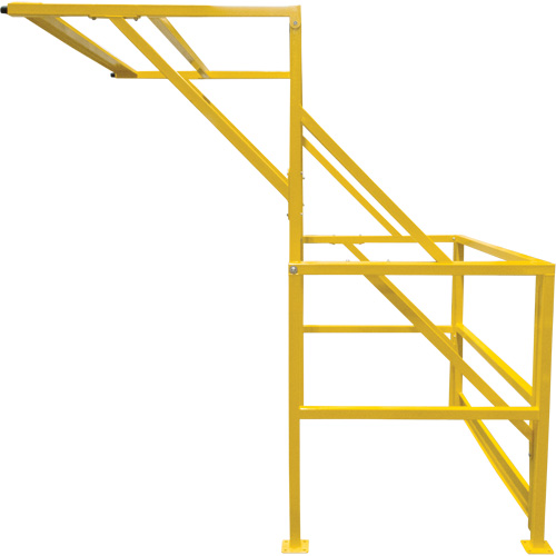 Barri&egrave;re de s&eacute;curit&eacute; pour mezzanine, 70" lo x 77" ha, 78" &eacute;lev&eacute;e, Jaune Sécurité Médic
