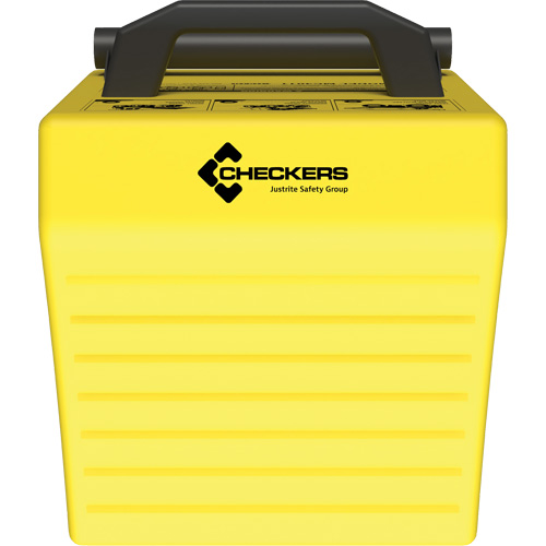 Checkers Safety Heavy-Duty Ultra Class Mining Wheel Chock, HDPE, Yellow, 14-1/2" W x 17-1/2" D x 16" H Sécurité Médic