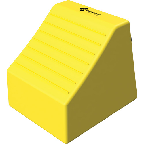 Checkers Safety Heavy-Duty Ultra Class Mining Wheel Chock without Bracket, HDPE, Yellow, 14-1/2" W x 17-1/2" D x 16" H Sécurité Médic