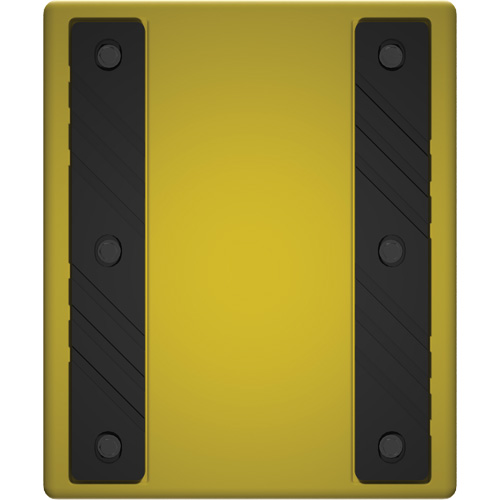 Checkers Safety Heavy-Duty Ultra Class Mining Wheel Chock without Bracket, HDPE, Yellow, 14-1/2" W x 17-1/2" D x 16" H Sécurité Médic