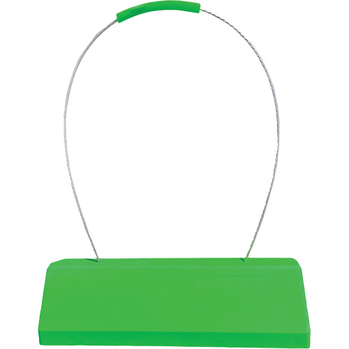 Checkers Safety SafeRay  Aircraft Wheel Chock with Ergonomic Cable Handle, Urethane, Fluorescent Green, 24" W x 8" D x 6" H Sécurité Médic