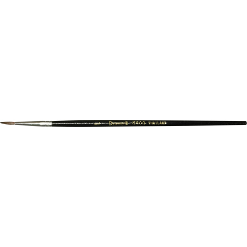 Pinceau pointu &agrave; soies noires pour artiste, Largeur de la brosse de 1,7 mm, Soie de chameau, Manche &agrave; Bois Sécurité Médic