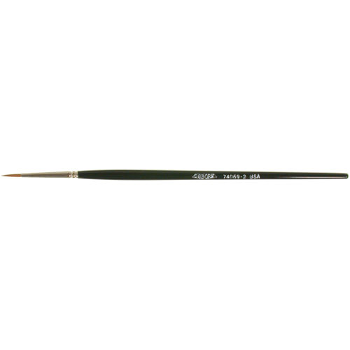 Artist Paint Brush, 3/32" Brush Width, Red Sable, Wood Handle Sécurité Médic