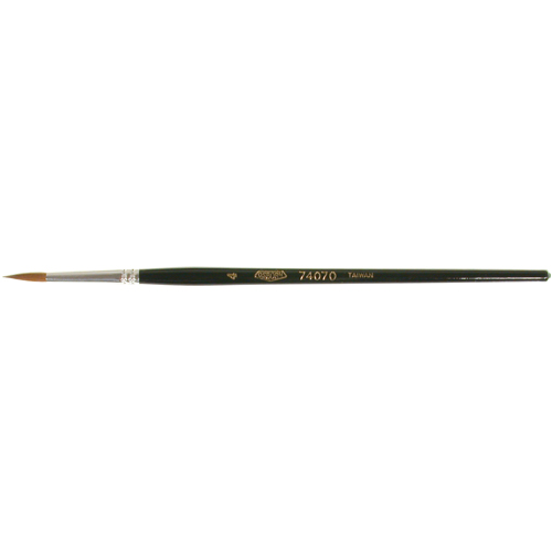 Pinceau d'artiste, Largeur de la brosse de 1/8", Martre rouge, Manche &agrave; Bois Sécurité Médic
