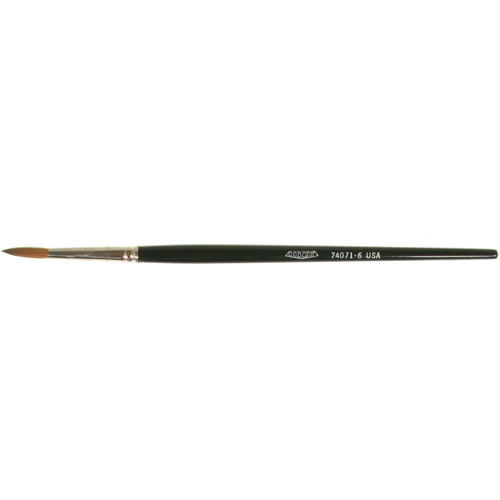 Artist Paint Brush, 5/32" Brush Width, Red Sable, Wood Handle Sécurité Médic